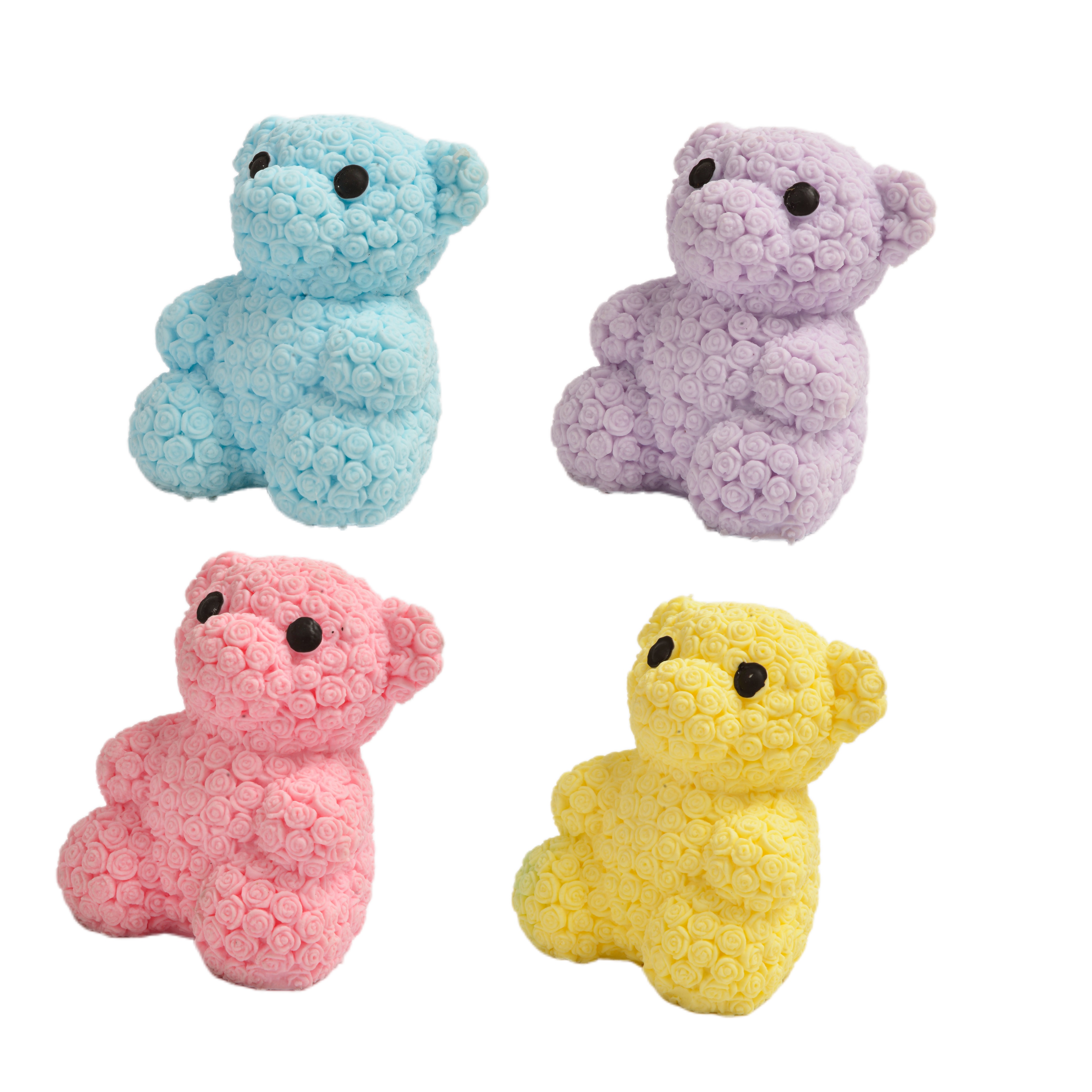 Hot Selling Flashing TPR Soft Rubber Bear Pom-Pom Easter Holiday Gift Glowing Duckling Toy for Children Item Picture