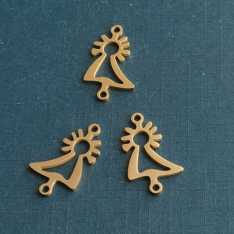 Stainless steel necklace, titanium steel pendant, bracelet, connector, accessory, tower number, rugby ball details Picture