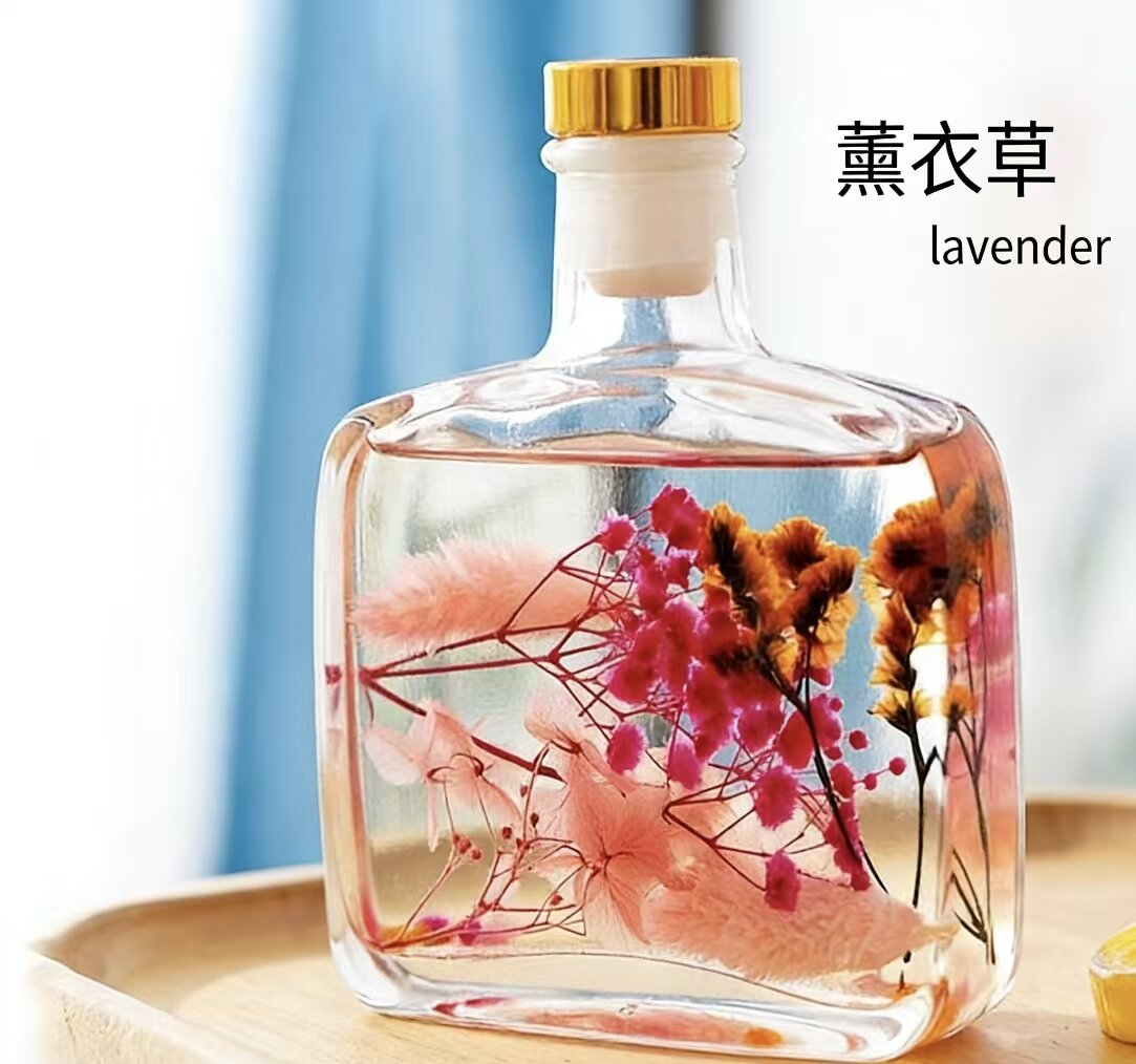 新扁瓶精油香薰卧室办公室酒店除臭香氛摆件空气清新持久留香
