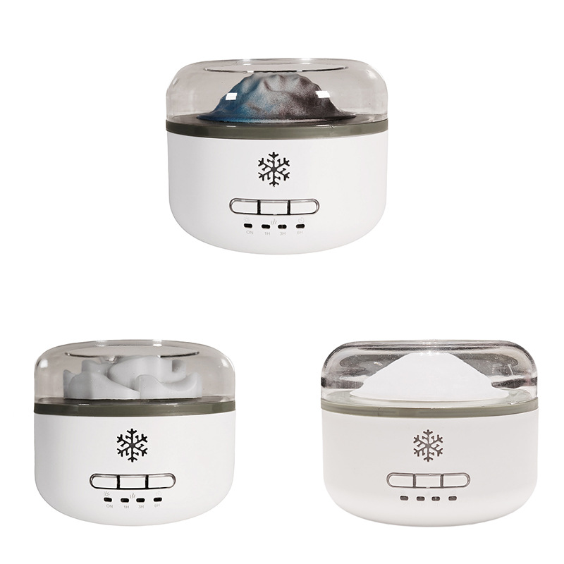 跨境火山香薰机家用桌面小型加湿器 usb精油扩香机香薰七彩氛围灯