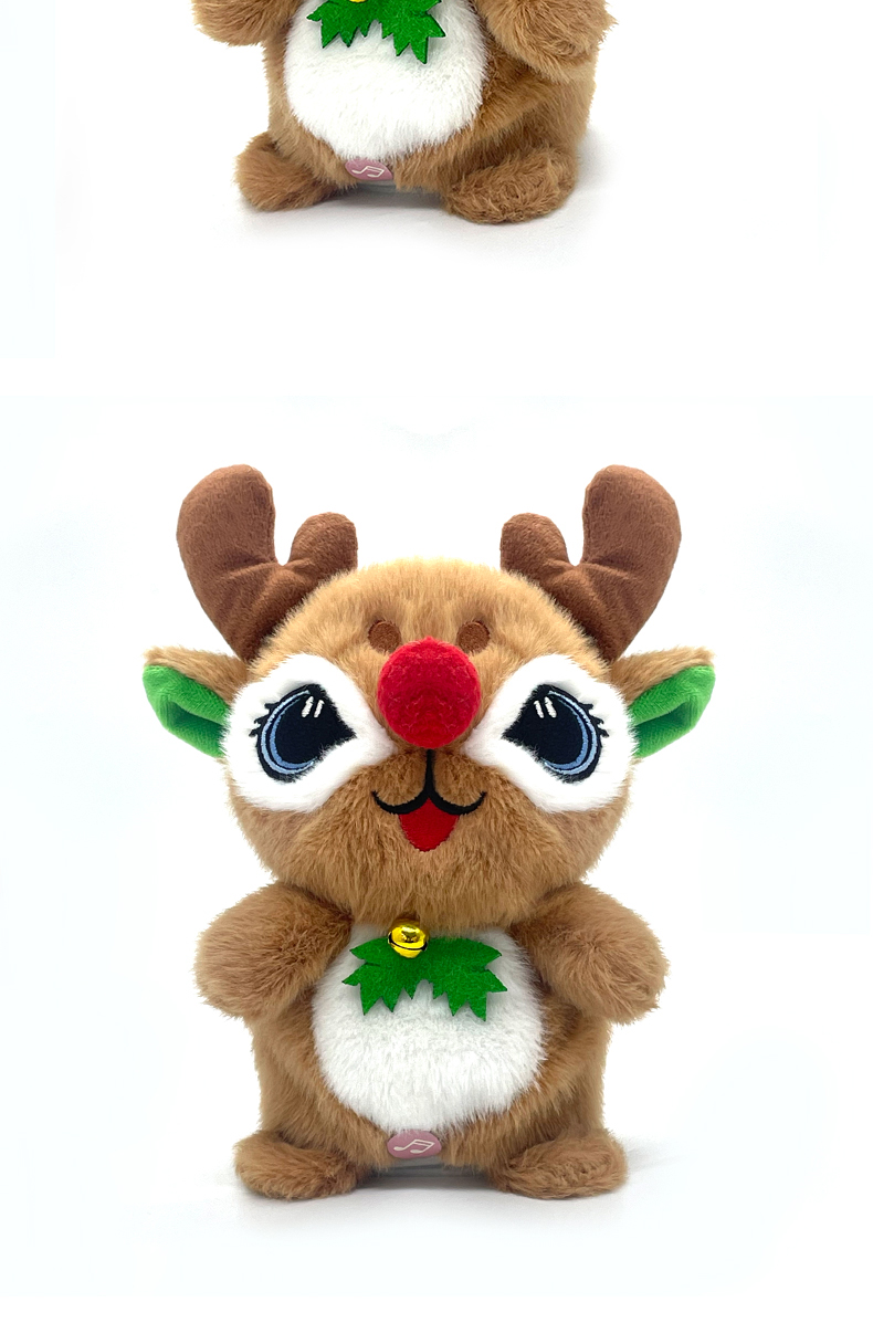 Cross-border new Christmas products: Singing, shaking, talking, funny Christmas festival toys, plush toys, Christmas reindeer toys pic 8