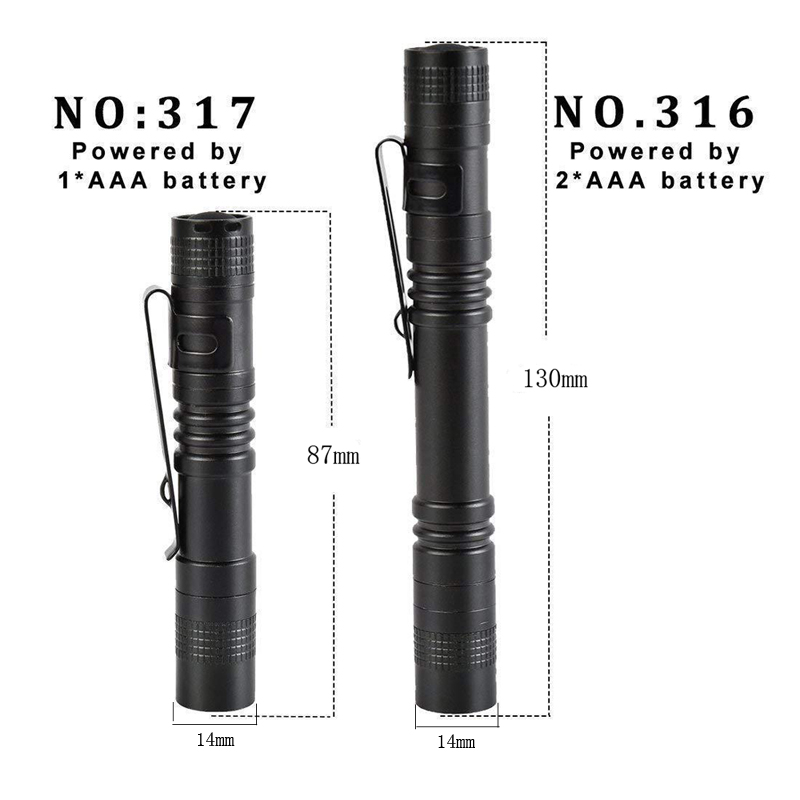 X316, X317 aluminum alloy pen holder flashlight, No. 7 AAA dry battery white and purple light identification mini led flashlight Application Scenario