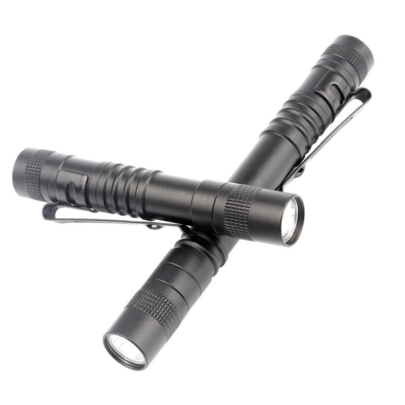 X316, X317 aluminum alloy pen holder flashlight, No. 7 AAA dry battery white and purple light identification mini led flashlight details Picture