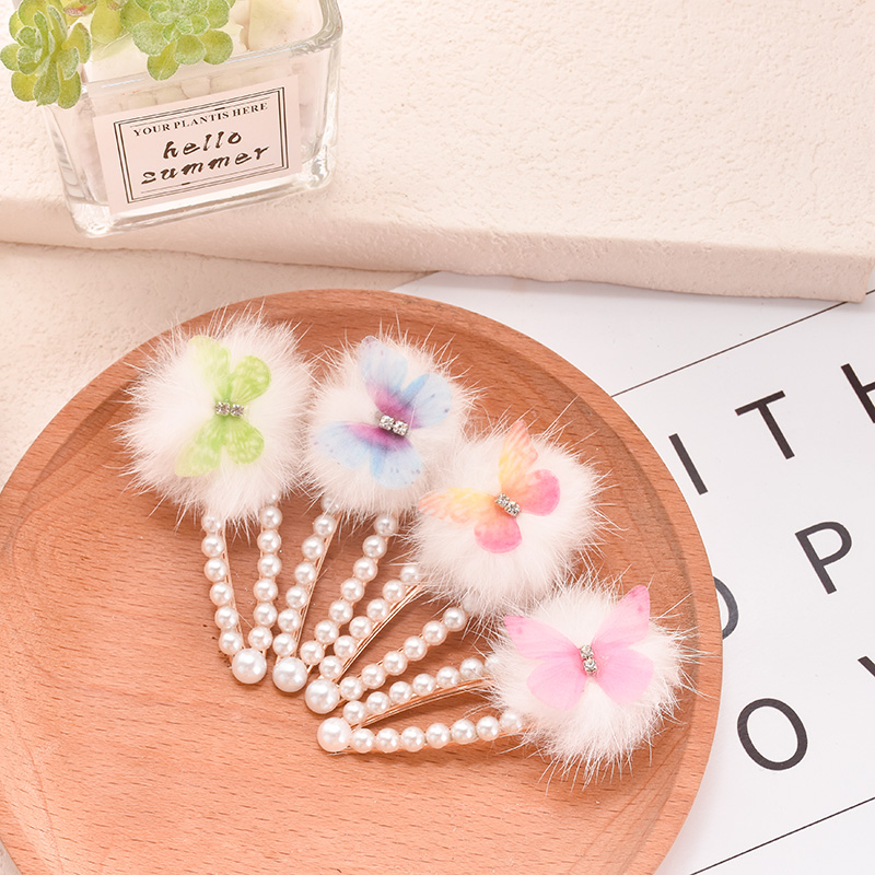 2025原创设计甜美可爱毛绒果冻色毛毛爱心天使翅膀bb夹刘海夹发饰批发详情3