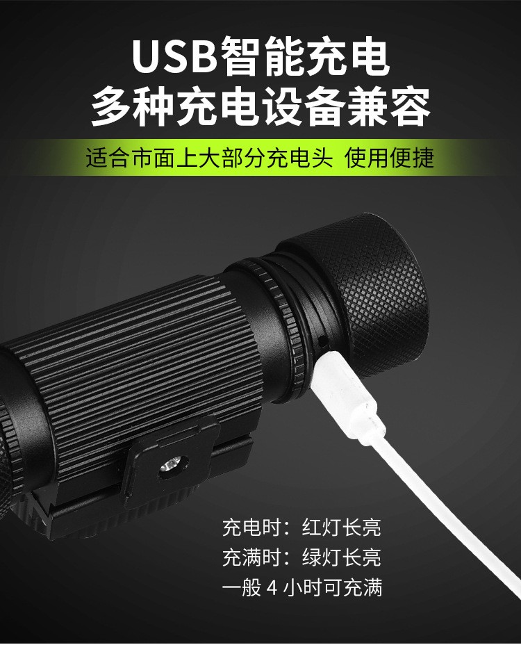 This is a special rechargeable ultra-bright and powerful headlamp for beachcombing, with a replaceable 18650 battery and an ultra-long battery life. It is a head-mounted outdoor lamp Application Scenario