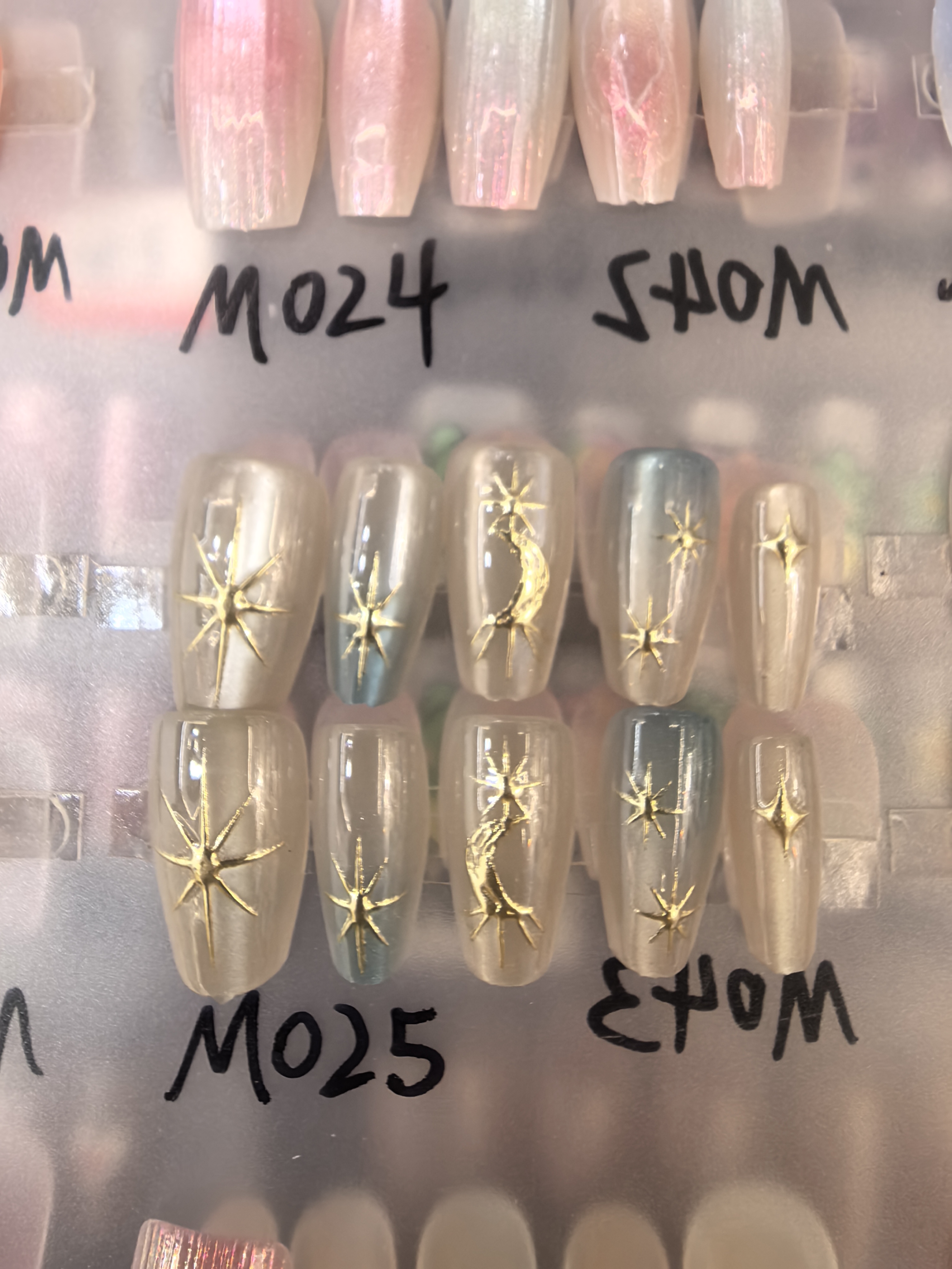 Handcrafted manicure and wearing armor