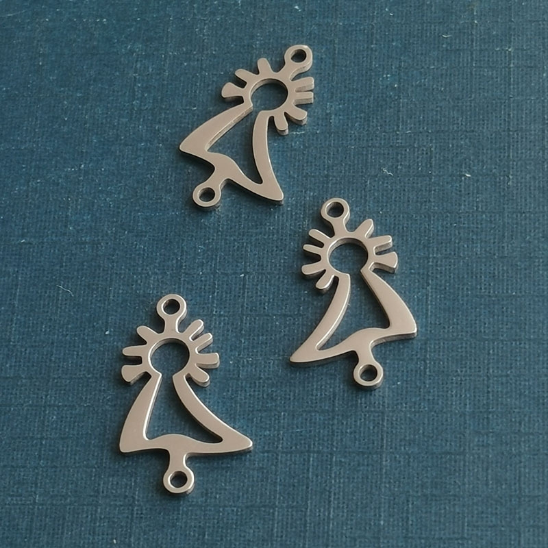 不锈钢项链钛钢吊坠手链连接器饰品配件塔数橄榄球