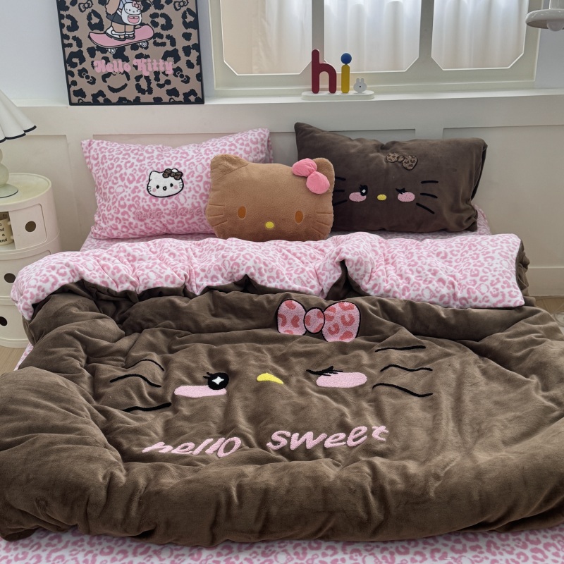 2025a new type of mother and baby grade large board milk wool towel embroidery four-piece set, cross-border foreign trade exclusive supply source factory pic 1