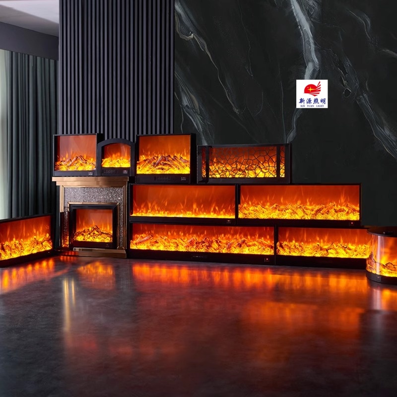 电子壁炉3D仿真LED火焰芯家用嵌入式氛围灯电视柜装饰取暖器壁炉