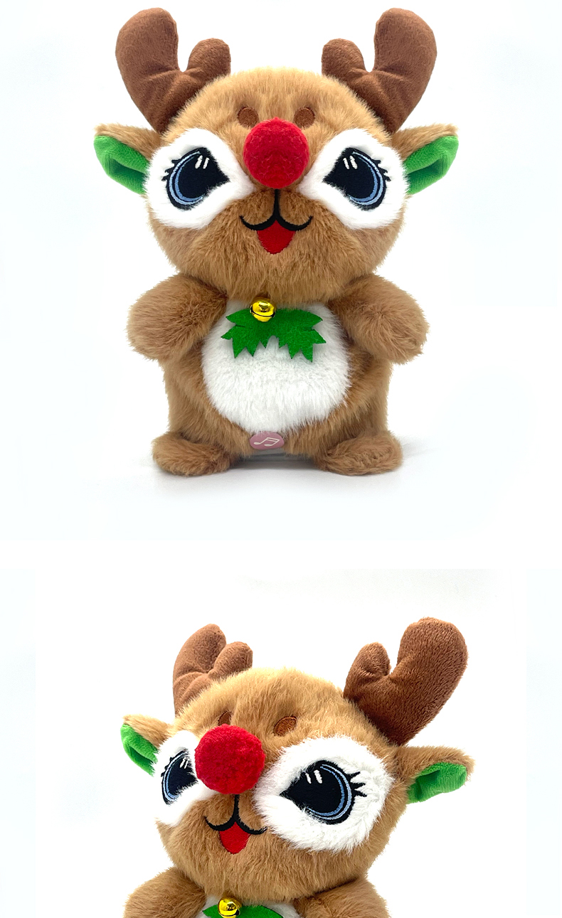 Cross-border new Christmas products: Singing, shaking, talking, funny Christmas festival toys, plush toys, Christmas reindeer toys pic 7