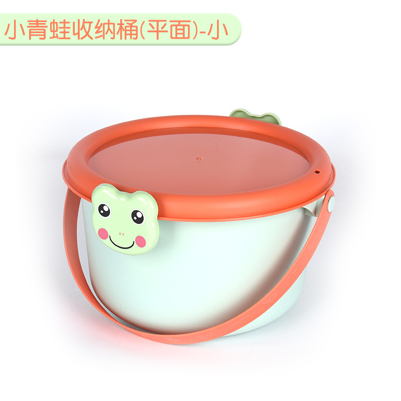卡通兔子小黄鸭小青蛙大容量玩具收纳桶 便携提手储物箱 儿童玩具整理桶详情4