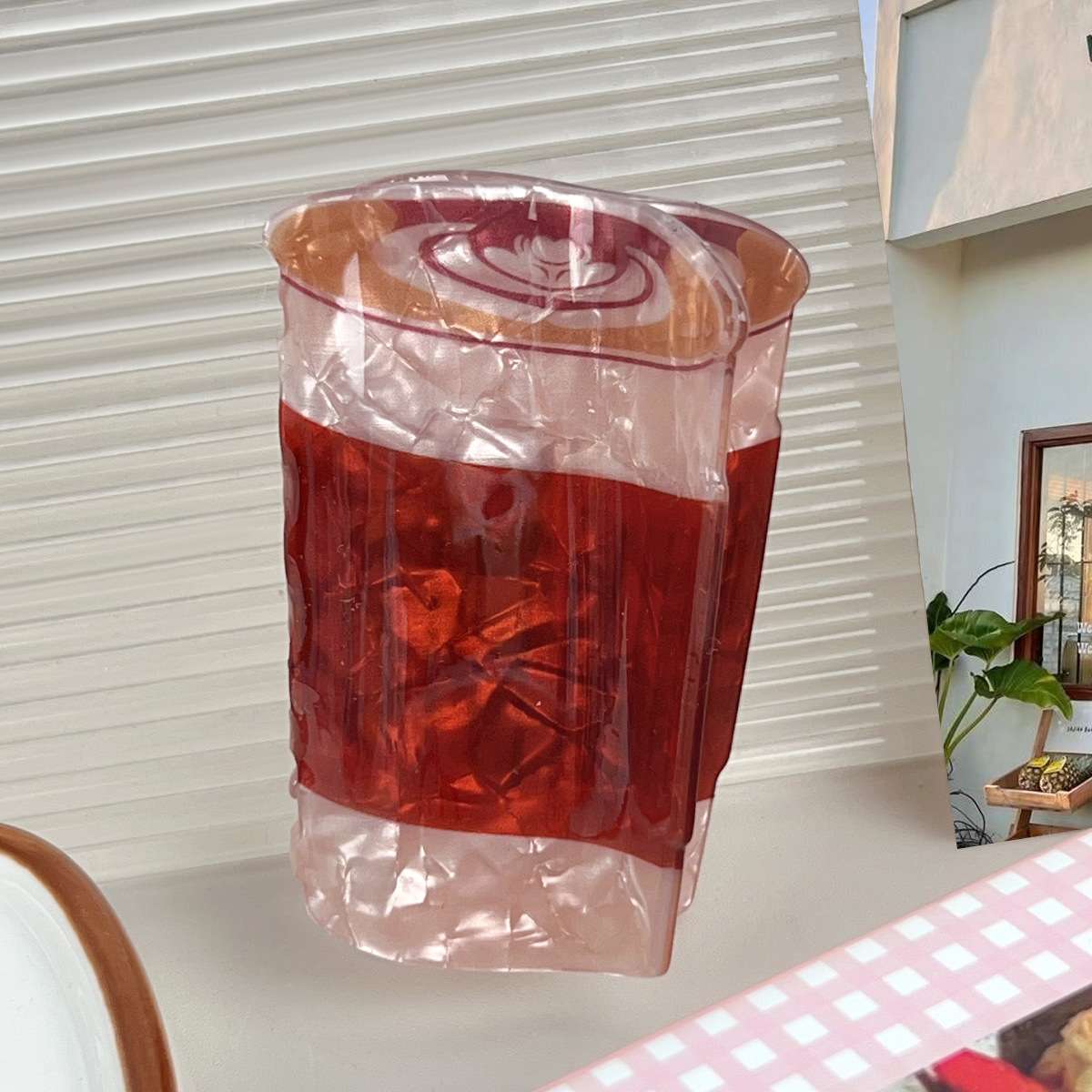 咖啡杯牛角包造型醋酸发夹发夹鲨鱼夹鸭嘴夹抓夹时尚发饰头饰百搭发夹装饰品详情图5