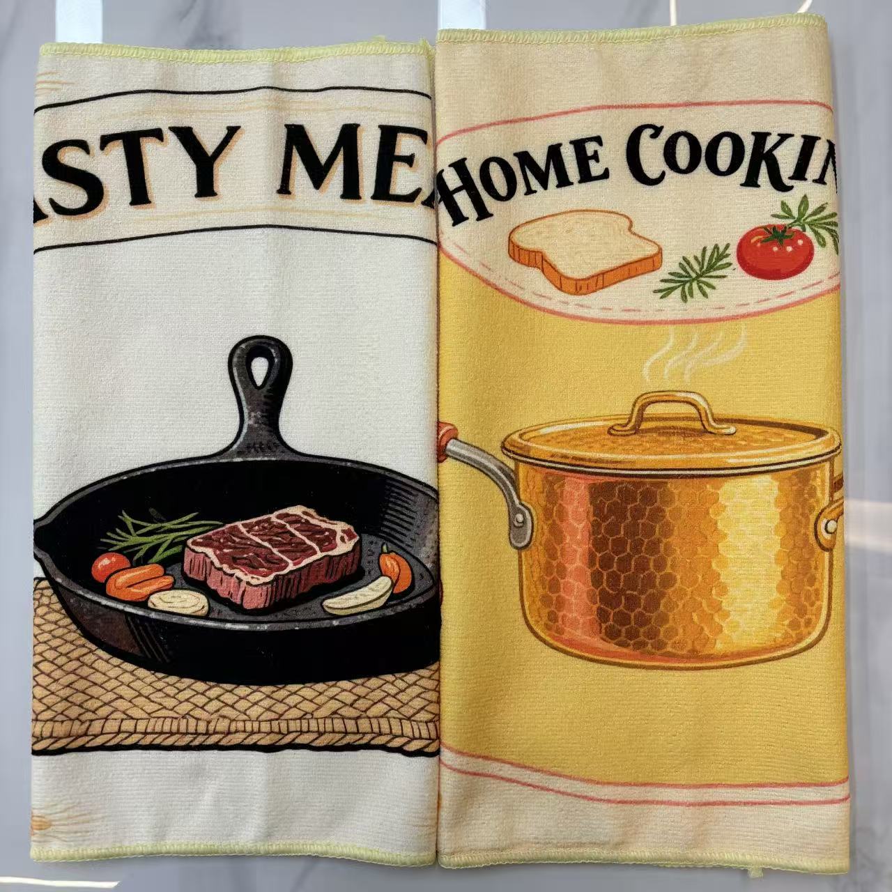 数码印花 厨房清洁抹布 厨具餐具清洁布 台面吸水去污抹布 Bahia