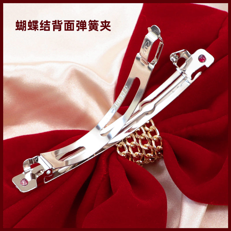 The new red large bow headwear for brides in 2025, the wedding hair tie, the popular hairpin, the back of the head clip, summer details Picture