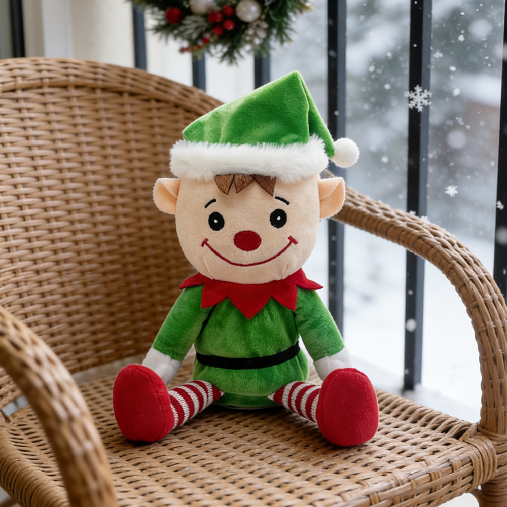 Cross-border new product: Long-legged Christmas elves that can sing, shake and talk, funny Christmas atmosphere toys, plush electric toys Application Scenario