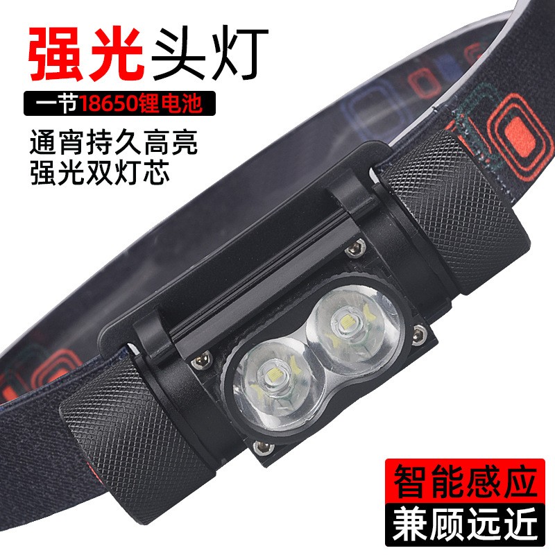 This is a special rechargeable ultra-bright and powerful headlamp for beachcombing, with a replaceable 18650 battery and an ultra-long battery life. It is a head-mounted outdoor lamp details Picture