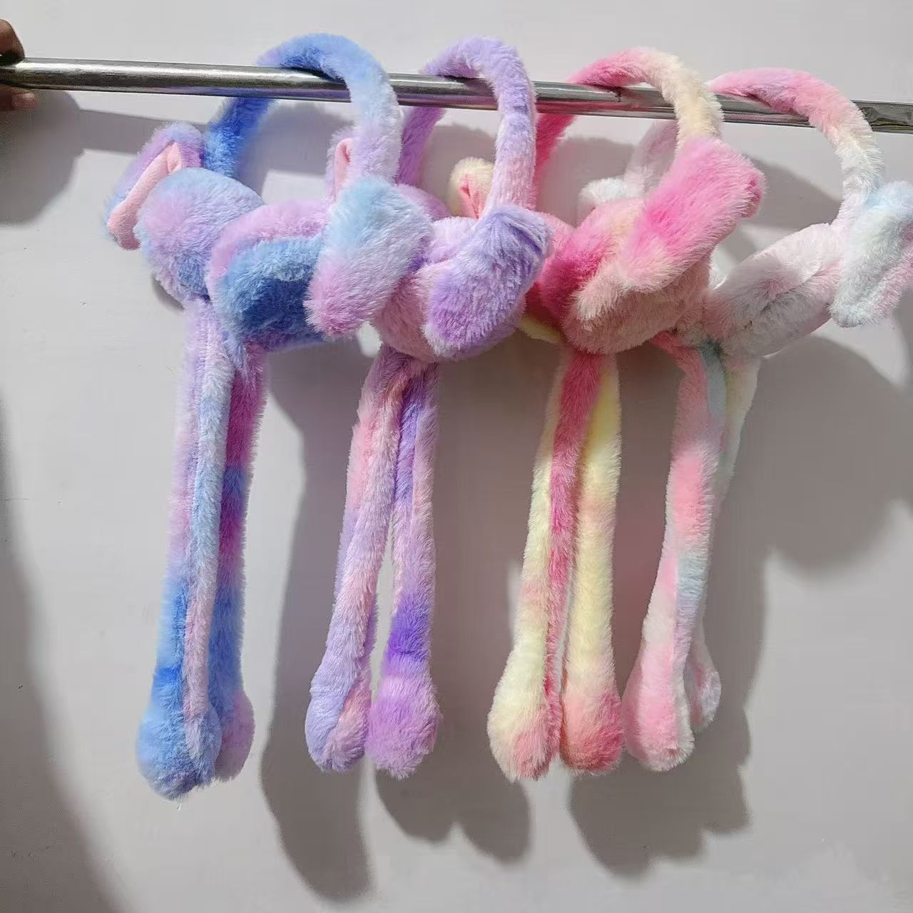 跨境热销可定制爆款彩色马卡龙色耳罩带叫声带灯闪光发光玩具4色混装