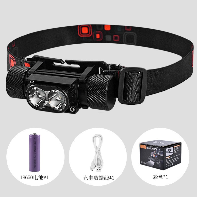 This is a special rechargeable ultra-bright and powerful headlamp for beachcombing, with a replaceable 18650 battery and an ultra-long battery life. It is a head-mounted outdoor lamp Application Scenario