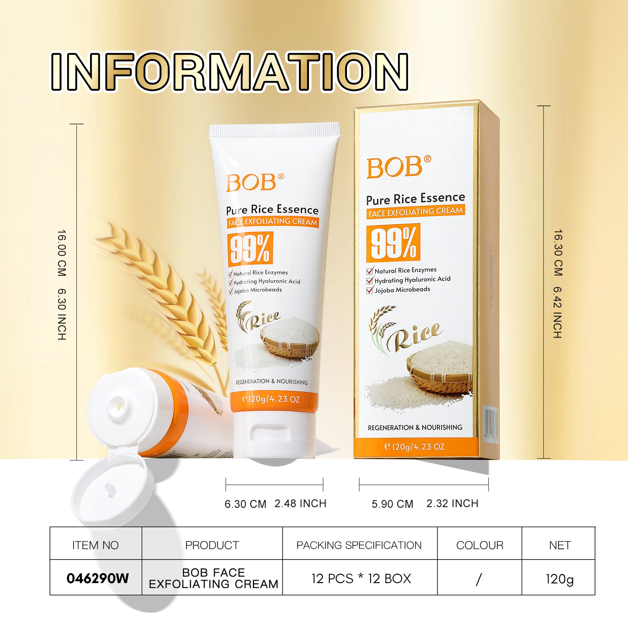 BOB Pure Rice Essence Exfoliating Cream Item Picture