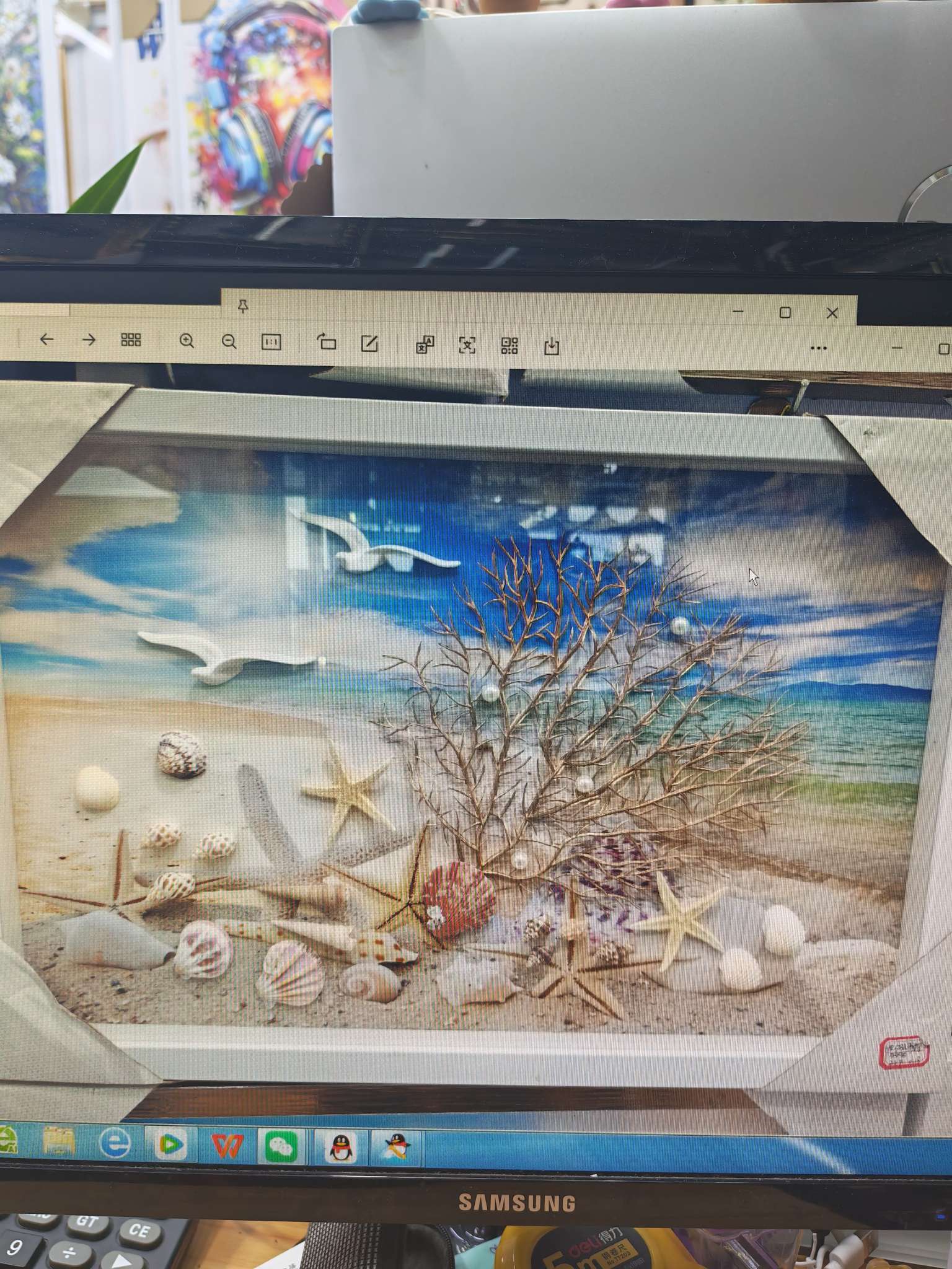 现代家饰装饰画穆斯林挂画壁画木边艺术挂饰墙面装饰品产品图