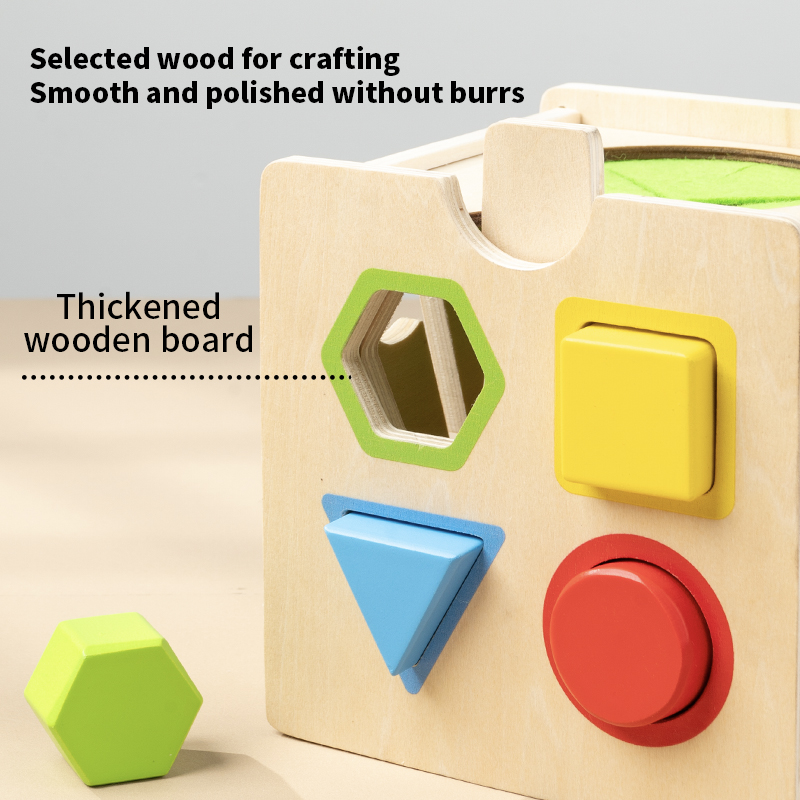 CPC EN71 Baby Early Childhood Education Intelligence 1-2 years Old Montessori Early Education Shape Matching Toy Fun Wooden Teaching Aid 8-in-one Early Education Intelligence Box Gear Coin Coin Color Wooden Stick Matching Positioning Game Item Picture