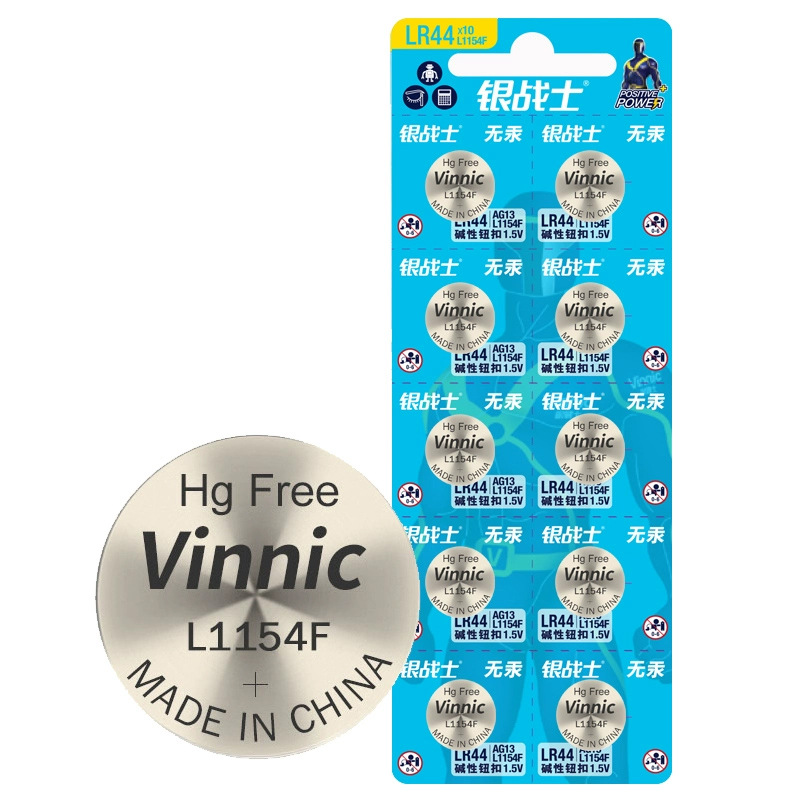 银战士L1154F无汞环保高容量钮扣电池1.5V LR44 AG13电池厂家