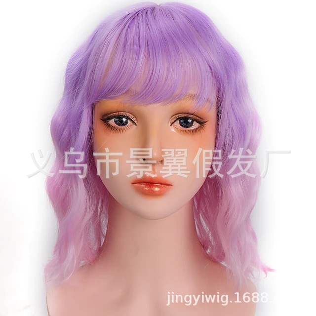 cross-border new arrival wig european and american women chemical fiber hair high-temperature fiber short twist braid short curly hair wig curly wave wigs Application Scenario