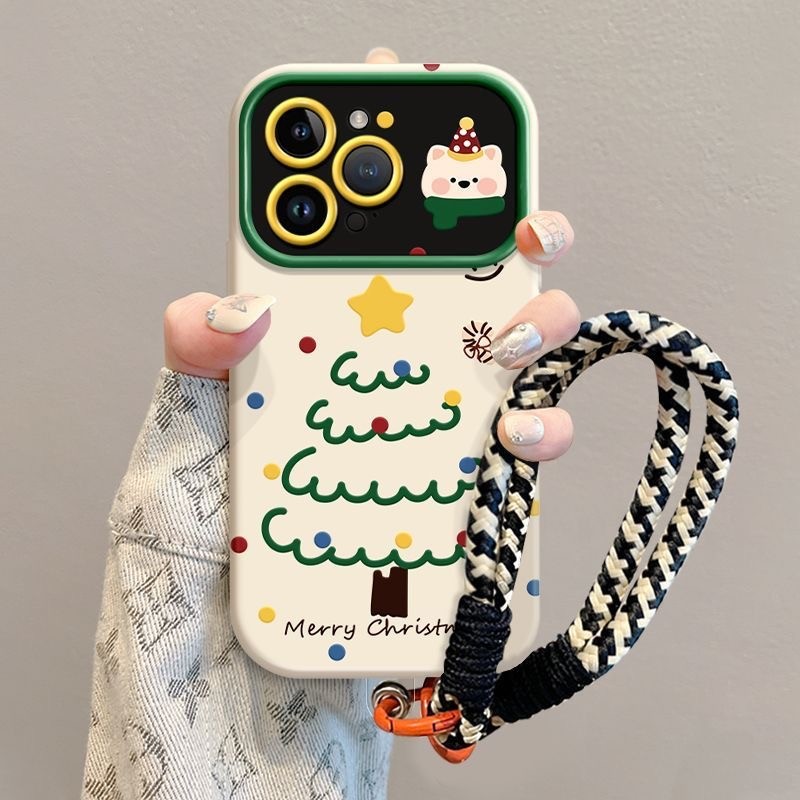 dog christmas tree suitable for apple 17pro phone case 16 large windows 15 frosted 14 drop-resistant 12/11 soft case x full figure