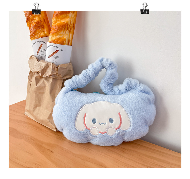 sanrio plush cartoon tote clow m shoulder cosmetic bag girl soft and adorable underarm bag factory wholesale Item Picture