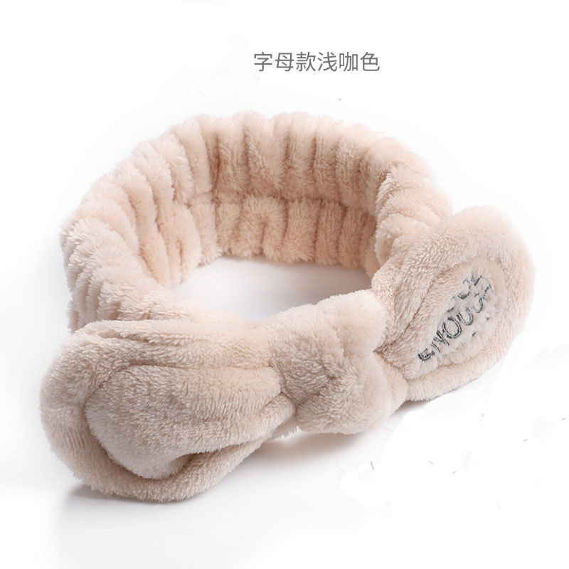 internet celebrity for face wash hair band apply a facial mask makeup headband wash plush turban rabbit ears bow hair accessories Item Picture