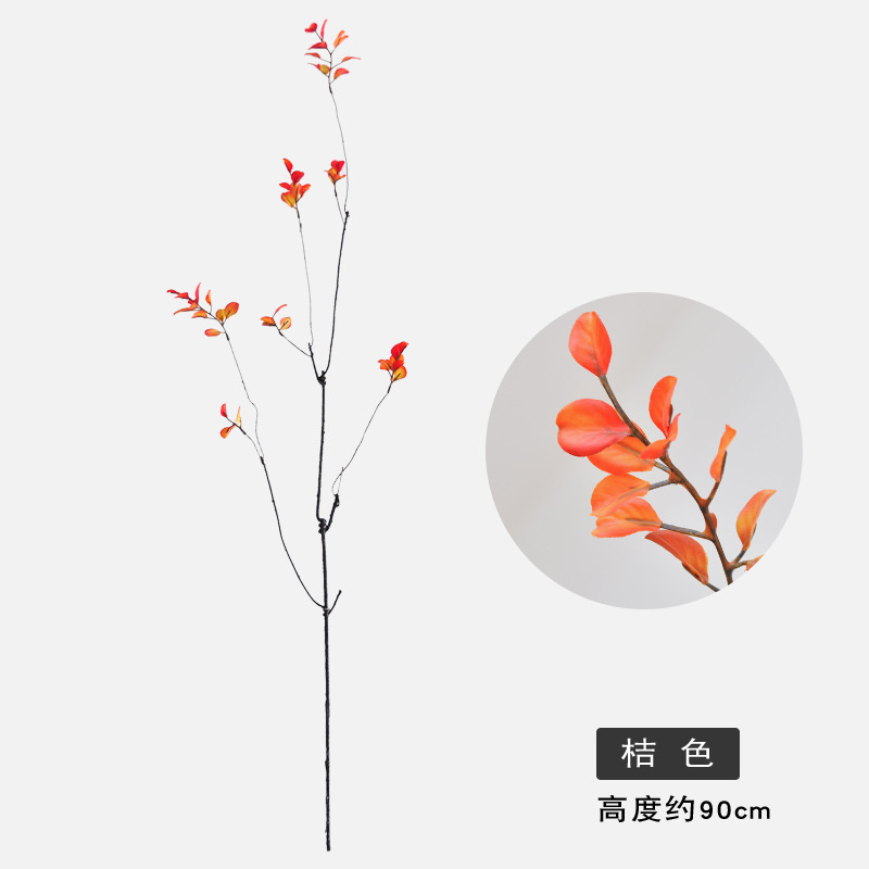 persimmon artificial flower fake branches fruit tree artificial flower new chinese living room decoration chinese hawthorn simulation persimmon tree decoration details Picture