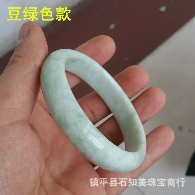 live welfare natural guizhou jade bracelet for women jade emerald light green floating flower jade bracelet wholesale full figure