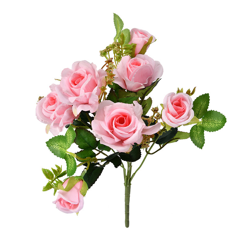 spot new products wholesale simulation 7 green tokyo roses single bunch fake flower silk flower wedding ceremony home decoration details Picture