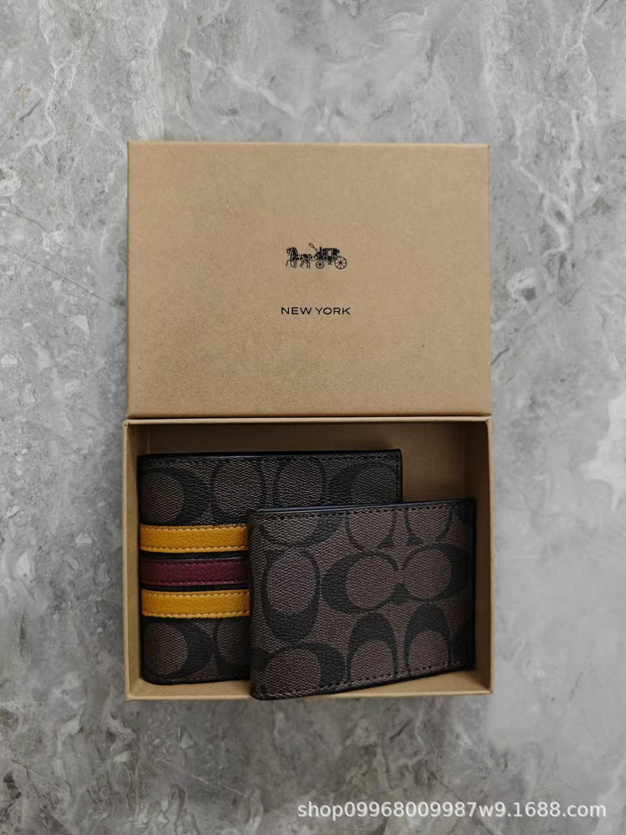cross-border foreign trade men's wallet casual retro pvc with leather wallet men's short multi-card-slot coin purse small card holder details Picture