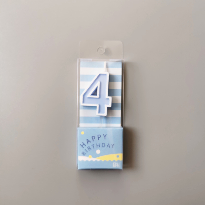 candy color digital candle birthday cake decoration candle children baby full-year creative color birthday candle full figure