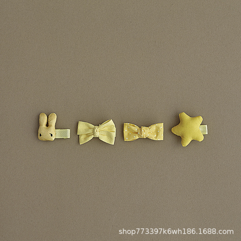 baby small hairclip cloth wrapper bang clip children's clip does not hurt hair babies' headwear girls hair accessories infant hairpin Item Picture