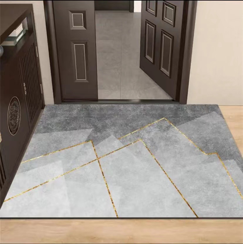 door mat crystal velvet carpet doorway door mat stain-resistant entrance door carpet household non-slip mat Specification drawing