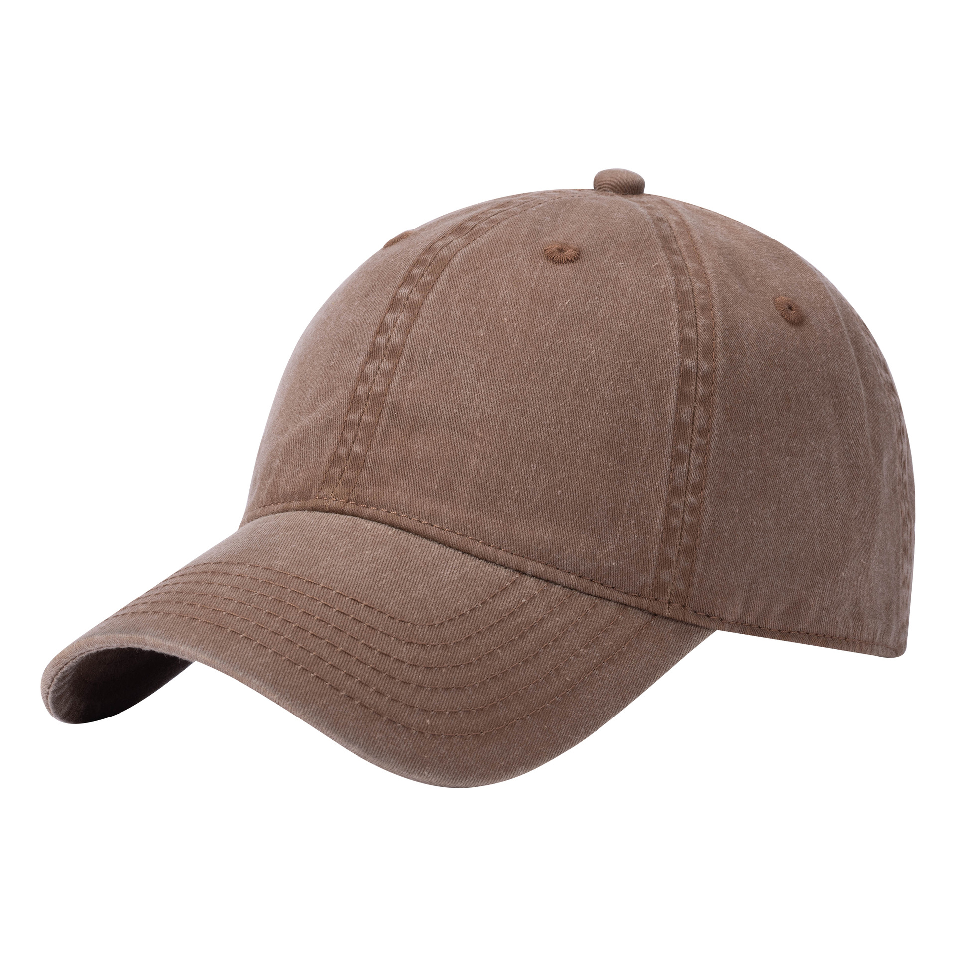 solid color niche american retro washed distressed baseball cap cross-border european and american light board peaked cap sun protection for men and women hat Item Picture