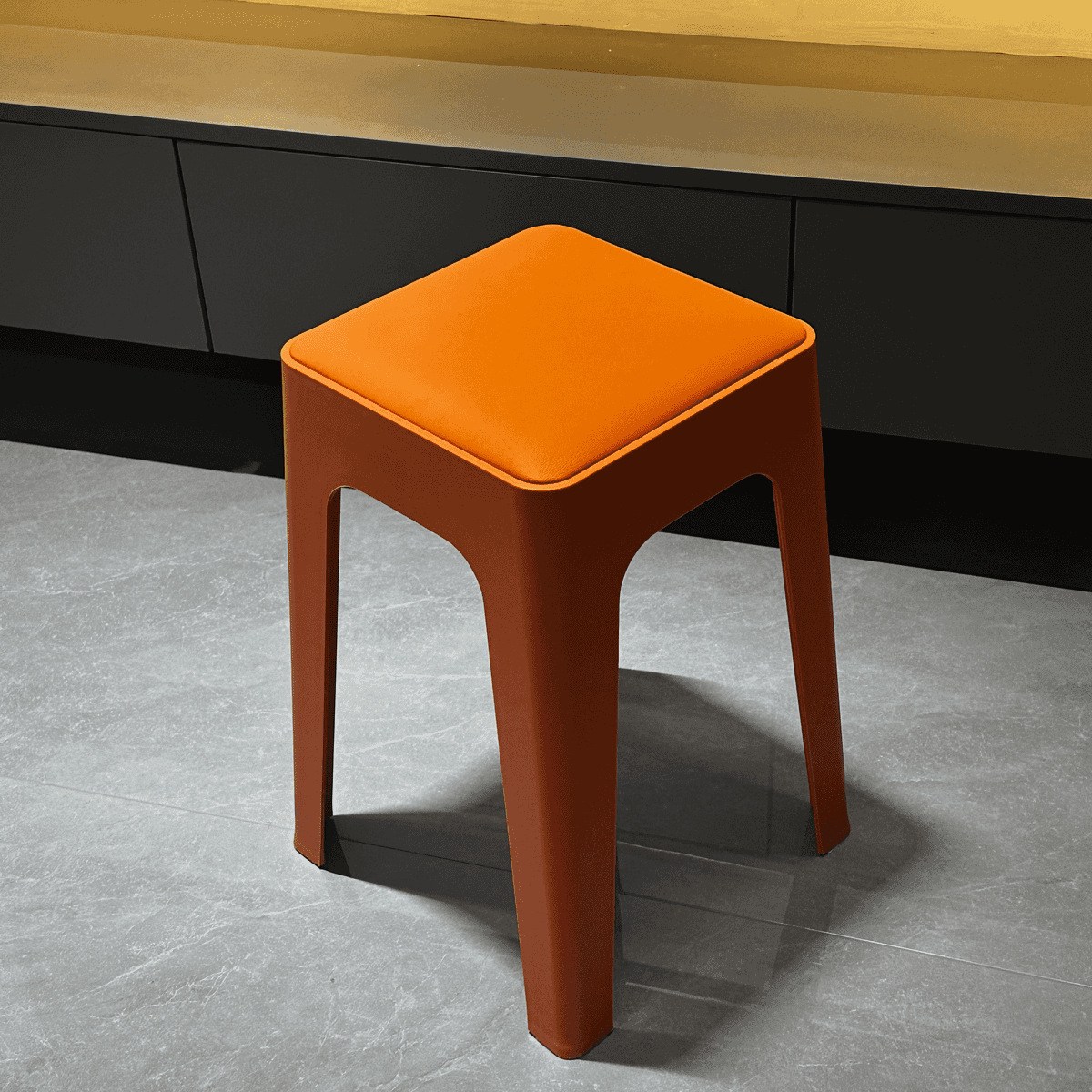 plastic stool thickened household extra thick modern simple stackable stacking long sitting comfortable chair high round stool bench full figure