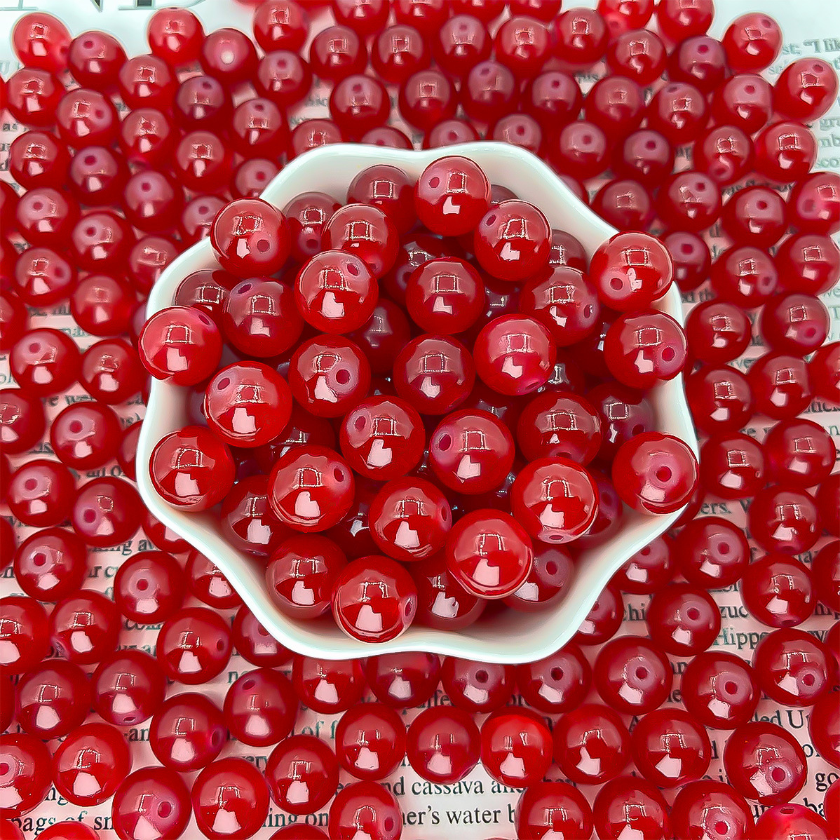 micro glass bead round beads loose batch crystal beads bracelet beaded handmade diy scattered beads ornament bracelet accessories glass bead details Picture