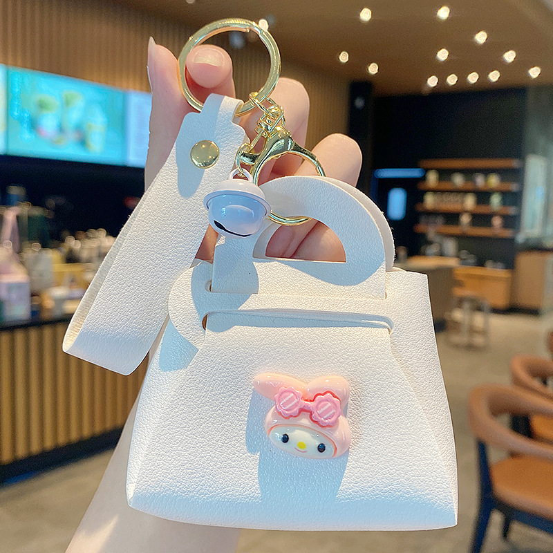 fashion leather bag keychain coin purse pendant cute cartoon sanrio small bag car hanging small gift wholesale Specification drawing