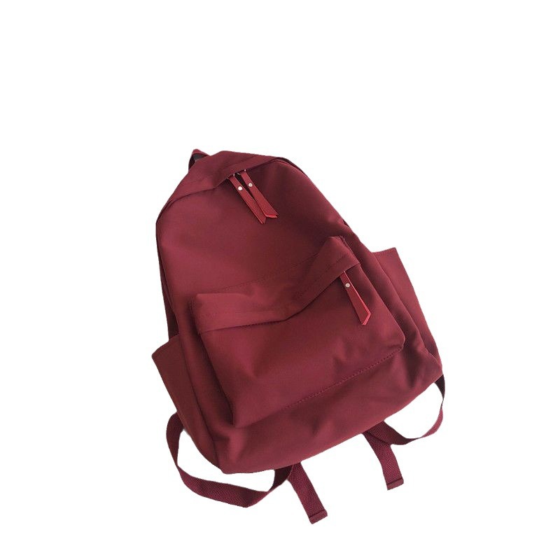 non-printed harajuku schoolbag female ins style korean high school student large capacity simple all-match japanese campus backpack details Picture