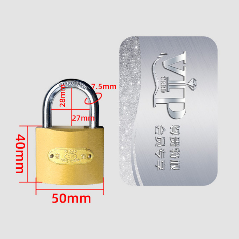 single open open lock, one-word imitation copper multi-key multi-specification imitation copper padlock student household dormitory cabinet lock head Specification drawing