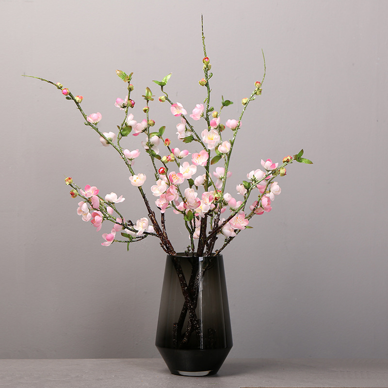 simulation peach branches peach tree living room home decoration dance artificial/fake flower decoration landscape plastic fake flower Specification drawing
