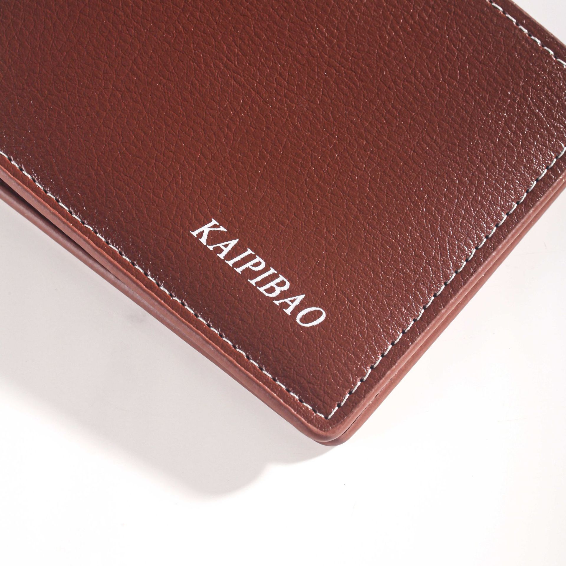 cross-border simple and short men's high-grade man's wallet ultra-light soft leather korean style lychee pattern wallet walle details Picture