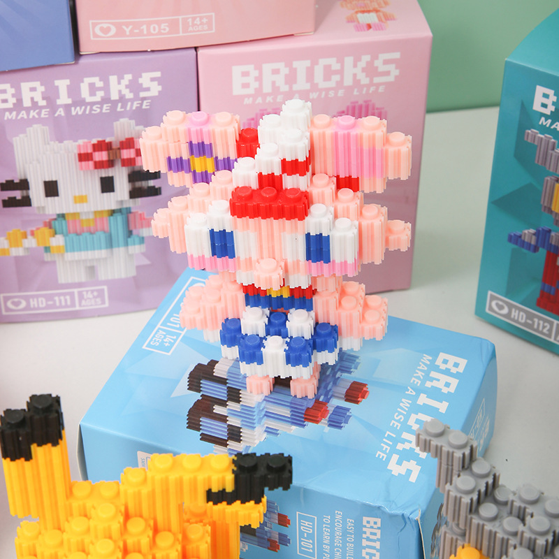 children's tiny particles building block in series gifts for boys and girls stall gifts educational assembled toys wholesale Application Scenario