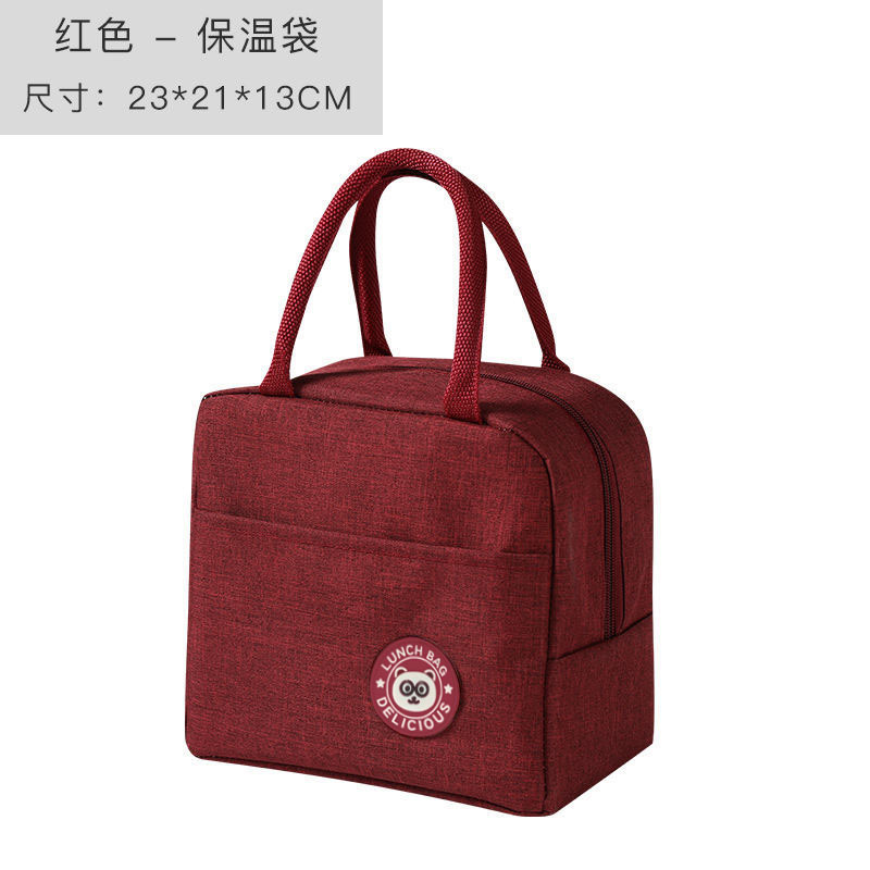 thick aluminum foil lunch box bag office lunch box insulated bag handbag thermal bag large capacity for students with meals Specification drawing