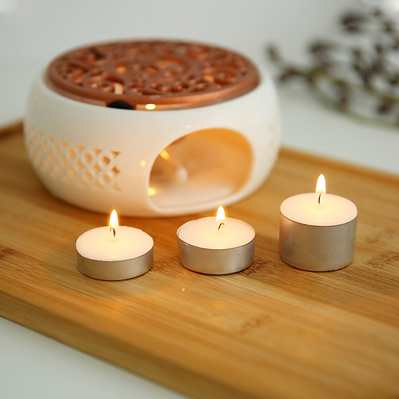 2/4/8 hours tealight smokeless candles proposal romantic tea boiling warm tea heating environmental protection small candle loop wholesale details Picture