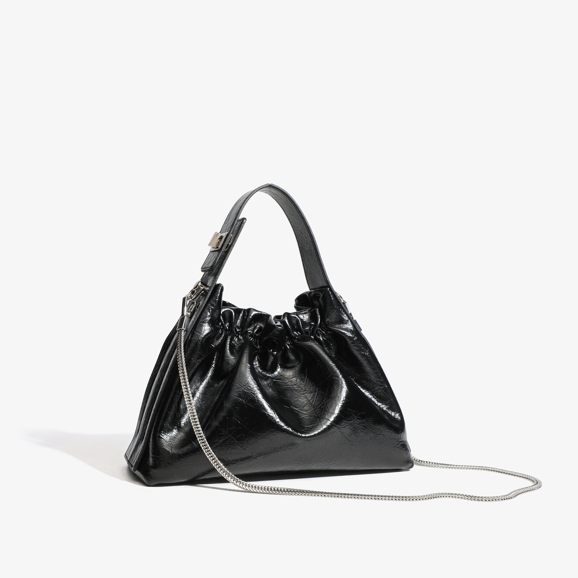 pleated cloud bag handbag for women 2024 autumn and winter new chain one-shoulder crossboby bag soft glutinous bag hand carrying Item Picture