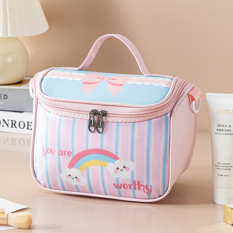 fun cottage storage bag portable house cosmetic bag thickened and large-capacity wash bag soft portable pouch full figure